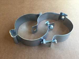 SET BESTEHEND AUS 2 Minerallac 7-B starr/IMC metallisch 3" Leitungsaufhängern  - Bild 1 von 3