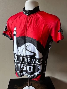 Pactimo "The Pain In The Mass Tour" 150 Full Zip Cycling Jerseys (M) Red & Black - Picture 1 of 9