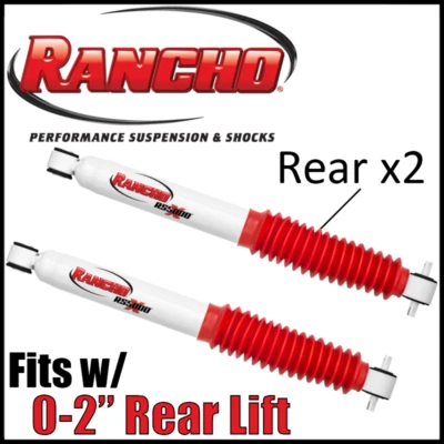 Par de amortiguadores de gas traseros Rancho aptos para Jeep Wrangler 2007-2018 tracción trasera con elevación de 0-2" Foto 1 de 3