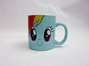 My Little Pony Coffee Mug Cup Rainbow Dash 12oz Blue Rainbow cup 2013 - Picture 1 of 7