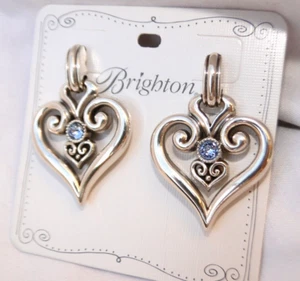 NWT Brighton Alcazar Glint Silver & Blue Crystal Post Earrings $68 - Picture 1 of 2