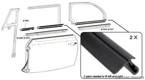 VW MAGGIOLINO CABRIO DAL 8.64 - 2x RASCHIAVETRO DEFLETTORE PAIR OF INNER SCRAPER - Imagen 1 de 1