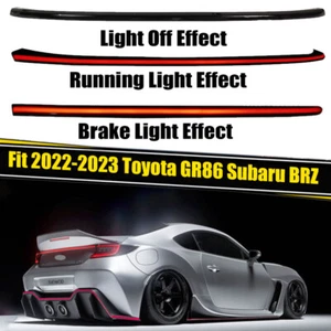 Fit 22-23 Toyota GR86 Subaru BRZ Tail Lights Brake Light Dynamic Spoiler Light - Picture 1 of 11