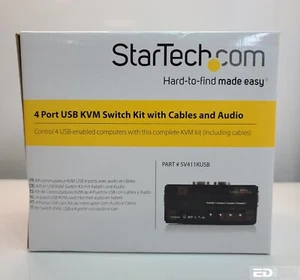 StarTech 4 Port USB KVM Switch Kit with Cables & Audio SV411KUSB - Picture 1 of 10