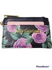 NWT Juicey Couture Moody Garden Black Floral Unchain My Heart Coin Card Case