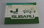 Operating Instructions / Manual Subaru J-Series, Justy 1000 + 1200 cm3, 2WD/4WD 