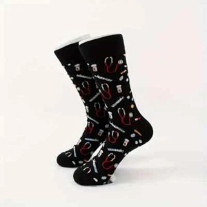 NEW Medical Pharmacy Health Novelty Socks UK 6-10 Doctor Consultant Gift UK - Picture 1 of 1