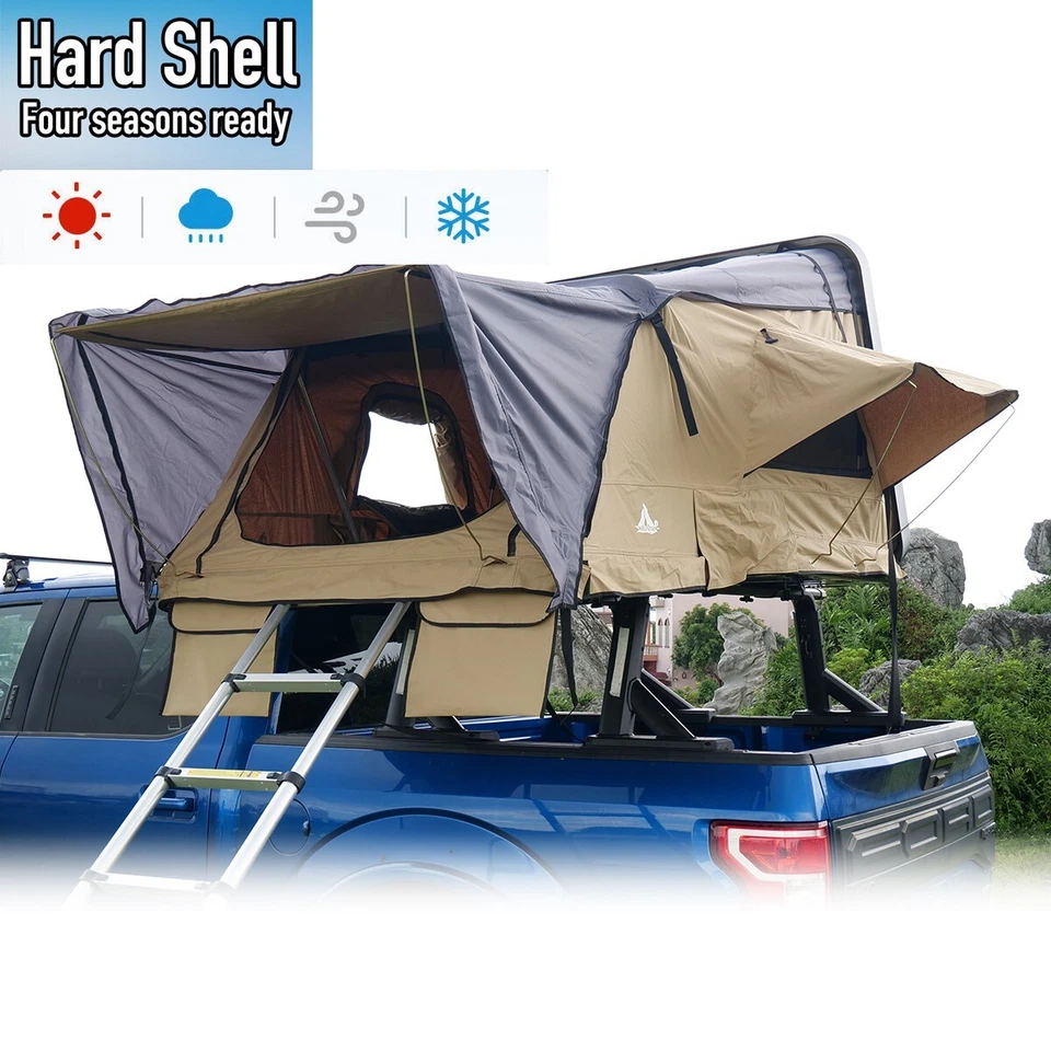 Tienda de campaña para techo de coche tienda de campaña al aire libre tiendas impermeables carpa rígida para techo Foto 1 de 4
