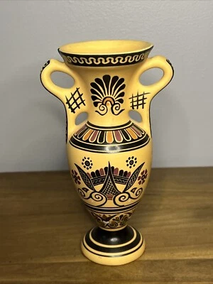 希腊 Motif 花瓶 D. Vassilopoulos 复制品 7.5 英寸高花瓶 — 第 1/4 张图片