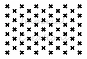 X MARK Xs Diseño de Patrón de Forma Cruzada 7.5 x 11 Plantilla Hoja de Plástico NUEVO S411 - Imagen 1 de 2