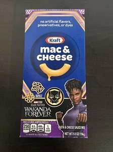 BLACK PANTHER WAKANDA FOREVER Limited Edition Kraft Mac & Cheese 5.5oz box *New - Picture 1 of 6