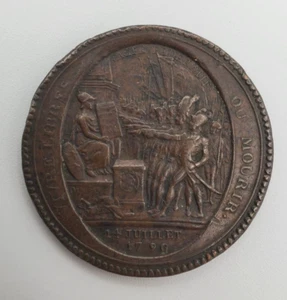 Original 1792 France French Revolution Bastille Day Founding Antique Medal coin - Picture 1 of 16