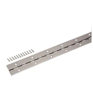 1-1/2" x 48" Bright Nickel Continuous Hinge: Long-lasting Door Hardware - Picture 1 of 4