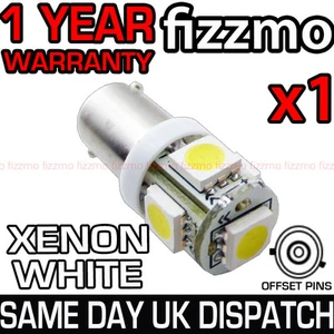 5 SMD LED 433c 433 434 BAX9S H6W BAYONET OFFSET WHITE SIDE LIGHT BULB FREE P&P - Photo 1 sur 1