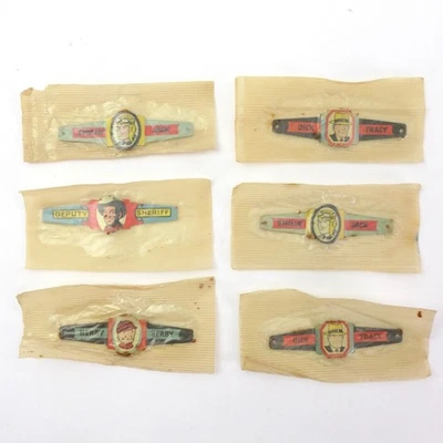 Collection Of 1948 Posts Raisin Bran Cereal Tin Rings SEALED Original Packaging - Image 1 of 4