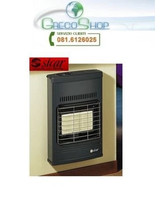 GRECOSHOP Stufa murale a gas Metano ventilata a raggi infrarossi Sicar