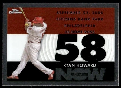2007 Topps Chrome #GN203 Ryan Howard Generation Now Philadelphia Phillies Card - Image 1 of 2