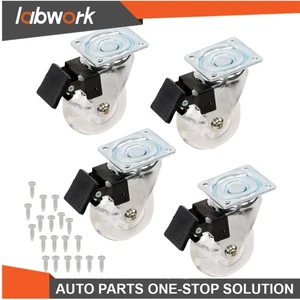 Labwork 4 Pcs 2 In Office Chair Caster 360° Swivel Wheels With Brake Universal - Picture 1 of 14