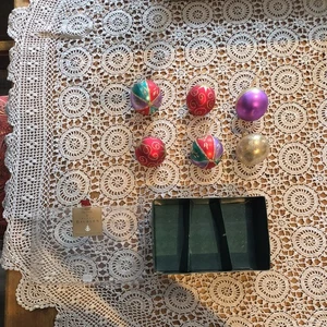 6 Vintage Weihnachts Nostalgie Baumkugeln St Michael 55 mm Durchmesser - Bild 1 von 6