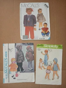 70er, 80er Jahre Baby Kleinkind Mäntel und Kleidungsmuster, alle komplett, 1 ungeschnitten - Bild 1 von 7