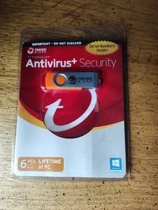 Sealed TREND MICRO Antivirus+ Titanium Internet Security USB Drive 6 Devices - Photo 1/4