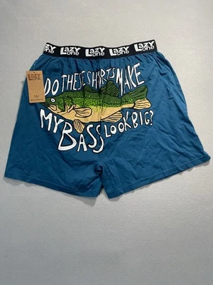 Nuevo LAZY ONE "Do These Shorts Make My BASS Look Big" Boxer Salón Dormir Para hombres L Foto 1 de 4