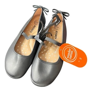 Wonder Nation Gray Kids Ballet Flats Size 2 - Picture 1 of 5