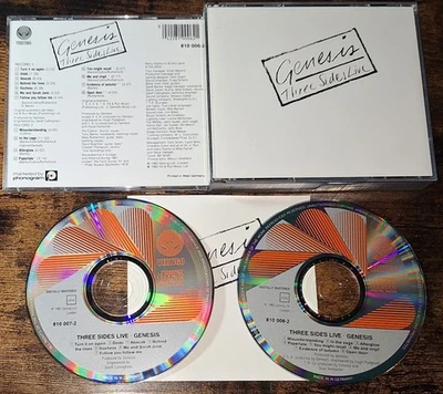 GENESIS - THREE SIDES LIVE 2-CD-Set dickes JewelCase W. Germany-Pressung - Bild 1 von 2