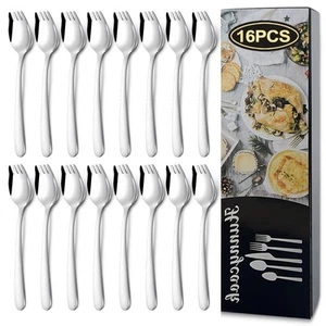 16-Pack Sporks 7.1 Inch Sporks Stainless Steel Metal Spork Set Stainless Stee - Picture 1 of 7