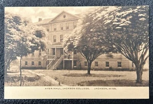 Antique AYER HALL - JACKSON COLLEGE - JACKSON, MISSISSIPPI postcard - Picture 1 of 2