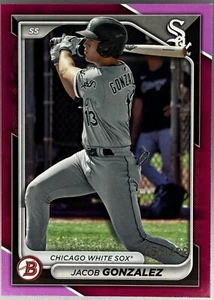 2024 Bowman Jacob Gonzalez Prospects Fuchsia /299 #BP-41 White Sox - Bild 1 von 2