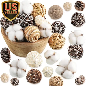 25 Pcs Winter Vase Filler Decorative Balls for Wicker Rattan Vase Filler Ball... - Picture 1 of 1