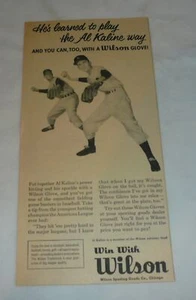 1958 Wilson baseball glove ad ~ AL KALINE - Picture 1 of 1