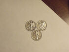 1941-1942-1943 Silver Walking Liberty Half Dollars(3 coins) VG-F
