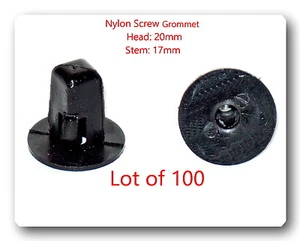 100 piezas cabezal de ojal de tornillo de nailon 20 mm, vástago 17 mm se adapta a universal - Toyota - Imagen 1 de 1