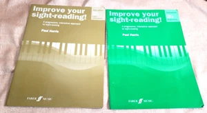 2 Used FABER MUSIC Improve your sight-reading Piano Music Books PAUL HARRIS - Picture 1 of 5