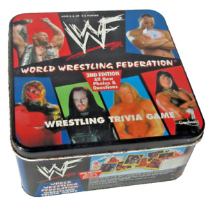 WWF Wrestling Trivia Game Tin (1999) Cardinal 2nd Edition With 30 Cards The Rock