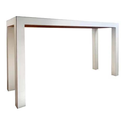 1980s VINTAGE Postmodern console table Midcentury Modern Parsons Style Cover