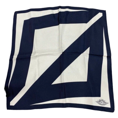 Pañuelo cuadrado de bolsillo Air Dior Jordaan de baloncesto blanco azul seda Foto 1 de 4