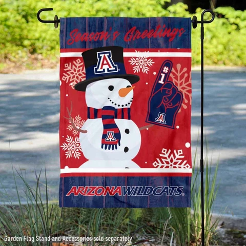 Arizona Wildcats Holiday Winter Snow Garden Flag and Yard Banner Cover