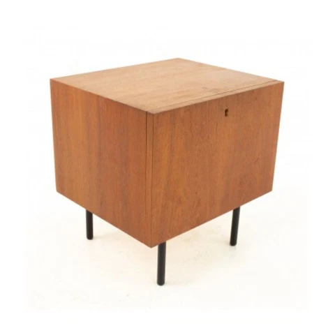 Mid Century Danish Teak Key Holder Nightstand Cover