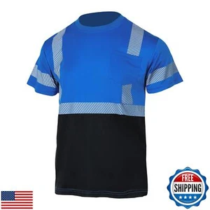 VENDACE Hi Vis Reflective Safety Shirts for Men ANSI Class 2 High Visibility - Picture 1 of 5