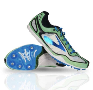 Brooks The Wire 2 Running Spikes Green Blue White Track Racing Distance 11.5 - Picture 1 of 1