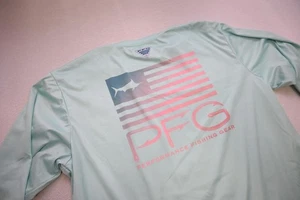 Columbia PFG UV Water Shirt Omni-Shade Fishing Blue Long Sleeve Mens Size XL - Picture 1 of 12