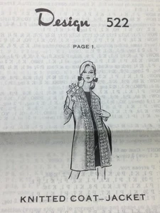 PATRÓN CHAQUETA TEJIDA 522 DISEÑO PEDIDO POR CORREO DE COLECCIÓN Original - Imagen 1 de 2