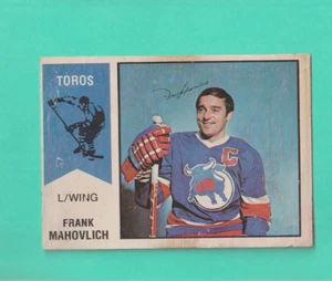 1975 O-PEE-CHEE # 40 FRANK MAHOVLICH TORONTO TOROS G - Imagen 1 de 2