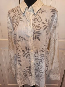 Weiße transparente Cutout Knopfleiste Metallic Silber Trim Sag Harbor 16 Fee ätherisch - Bild 1 von 8