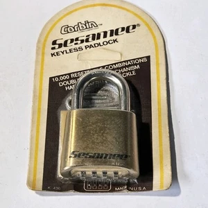 Corbin Sesamee Keyless Padlock K 436 New in Vintage Packaging - Picture 1 of 5