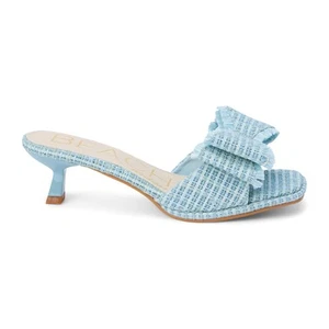 BEACH by Matisse Penelope Square Toe Kitten Heels Pumps Womens Blue Dress Casual - Picture 1 of 5