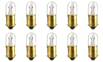 CEC 10 Pack Light Bulb T 3.25 Filament C 2R Base BA9s 6.3V 0.945W